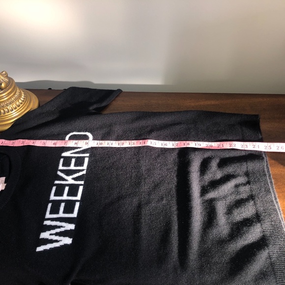 NWT Philosophy Weekend Cashmere Black Sweater Med - Picture 7 of 8